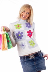 Image showing Shopping girl