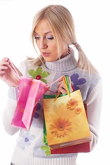 Image showing Shopping girl