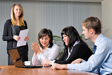 Image showing Woman making a business presentation