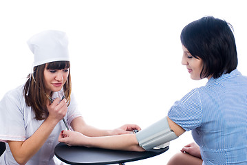 Image showing Female doctor and patient