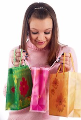 Image showing Shopping girl