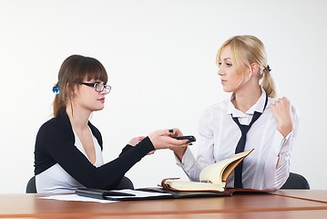 Image showing Business communication in office