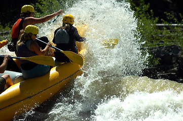 Image showing wild water rafting