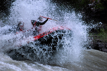 Image showing whitewater rafting