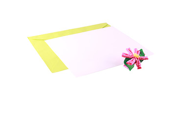 Image showing Blank Note Card and Envelope 