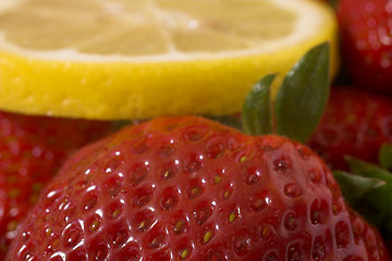 Image showing strawberry and lemon