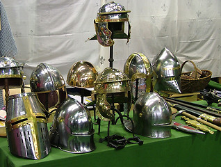 Image showing various helmets.