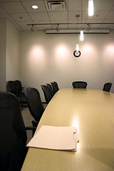 Image showing Conference Room with Manila Folder on the Table