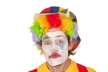 Image showing Portrait of colorful Clown