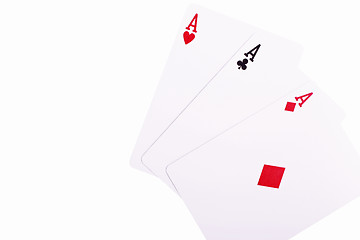 Image showing three aces isolated on a white background