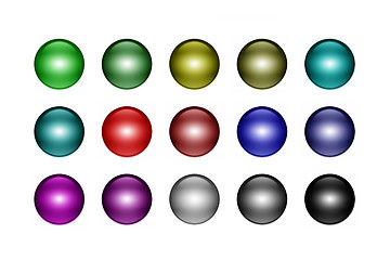 Image showing Metal ball buttons