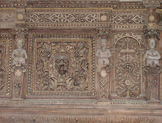 Image showing 17th century wood panel