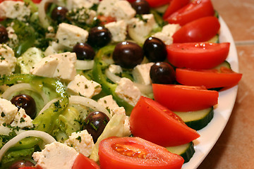Image showing Tray of delicious salad
