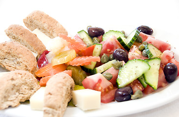 Image showing Greek vegetable plate 
