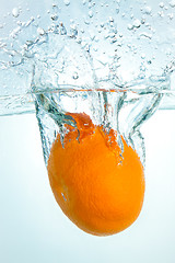 Image showing mandarine splashing