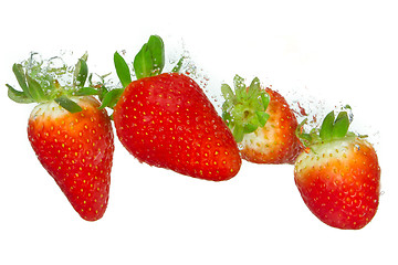 Image showing strawberry in the water