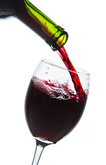 Image showing red wine glass