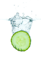 Image showing cucumber in water