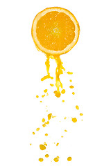 Image showing orange juice splash