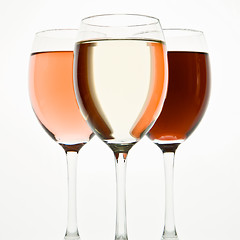 Image showing three wine glasses