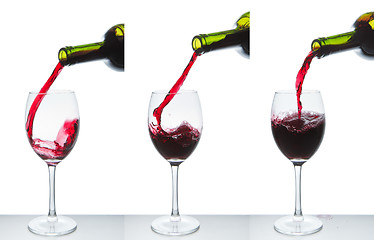 Image showing red wine glass