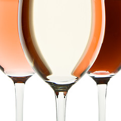 Image showing three wine glasses