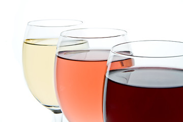 Image showing three wine glasses