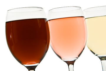 Image showing three wine glasses