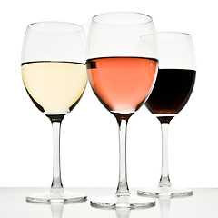 Image showing three wine glasses