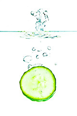 Image showing cucumber in water