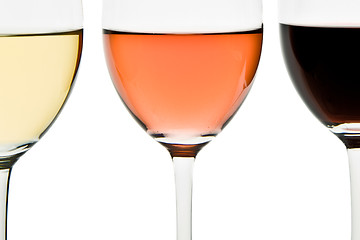 Image showing three wine glasses