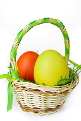 Image showing basket with easter eggs