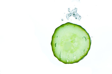 Image showing cucumber in water