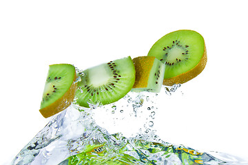 Image showing kiwi splashing