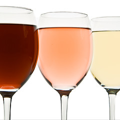 Image showing three wine glasses