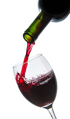 Image showing red wine glass