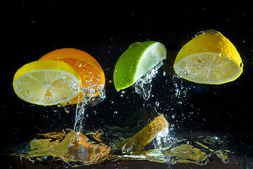 Image showing fruit splash