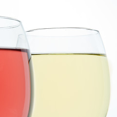 Image showing two wine glasses