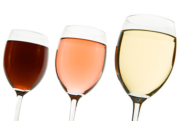 Image showing three wine glasses