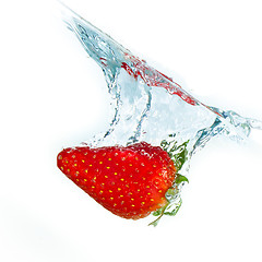 Image showing strawberry in the water