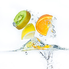 Image showing fruit splashing