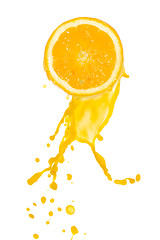 Image showing orange juice splash