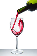 Image showing red wine glass