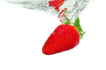 Image showing strawberry in the water