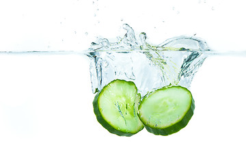 Image showing cucumber in water