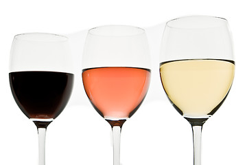 Image showing three wine glasses