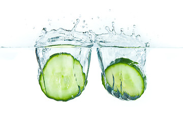 Image showing cucumber in water