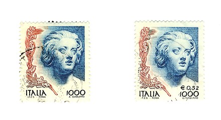 Image showing Italian stamp