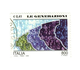 Image showing Italian stamp