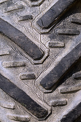 Image showing Close-up of old tyre